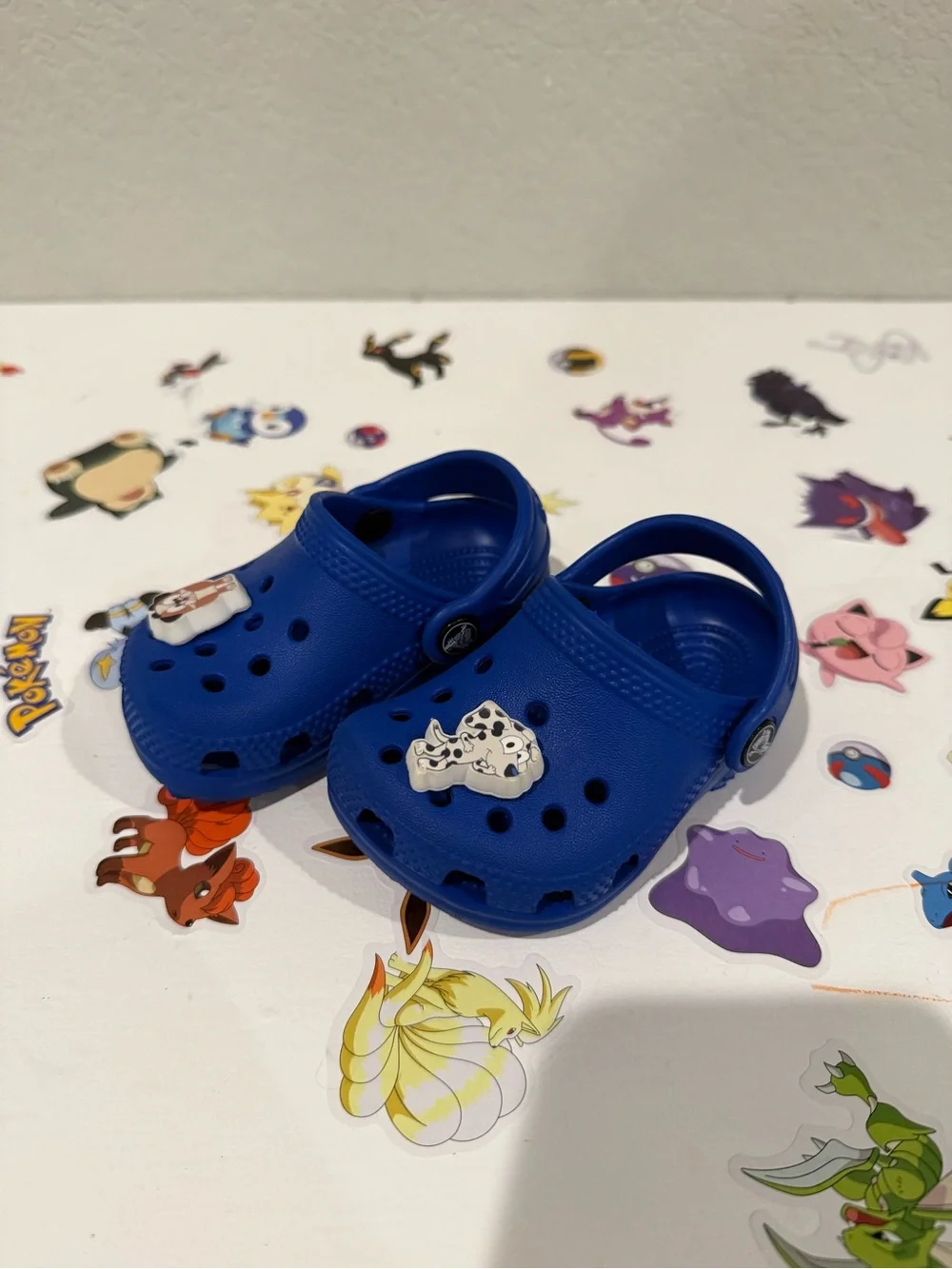 CROCS Infant Royal Blue Slip-On Clogs with Character Jibbitz
